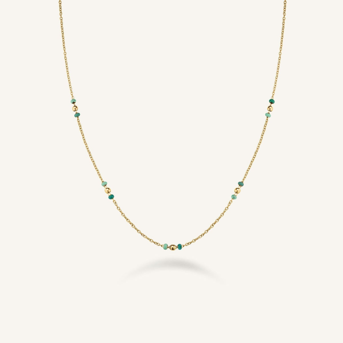 Emerald Dotted Necklace leftcolumn