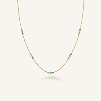 Emerald Dotted Necklace leftcolumn