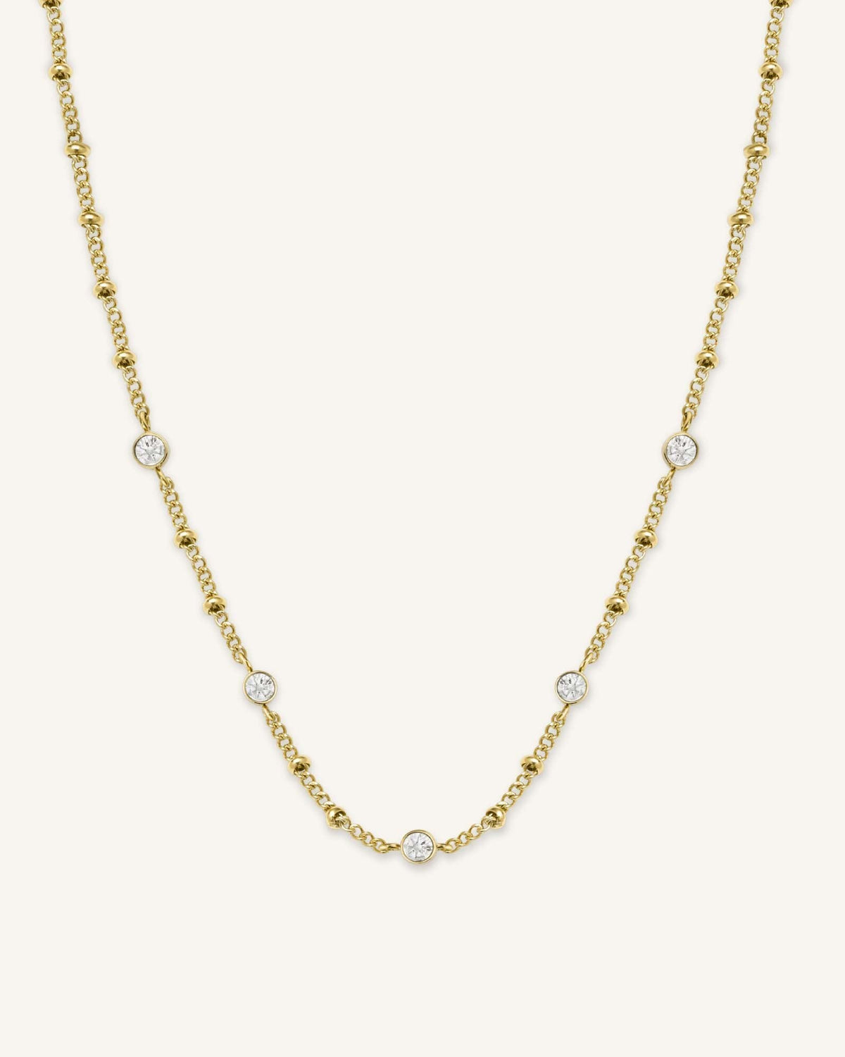 Multi Crystal Necklace Gold leftcolumn