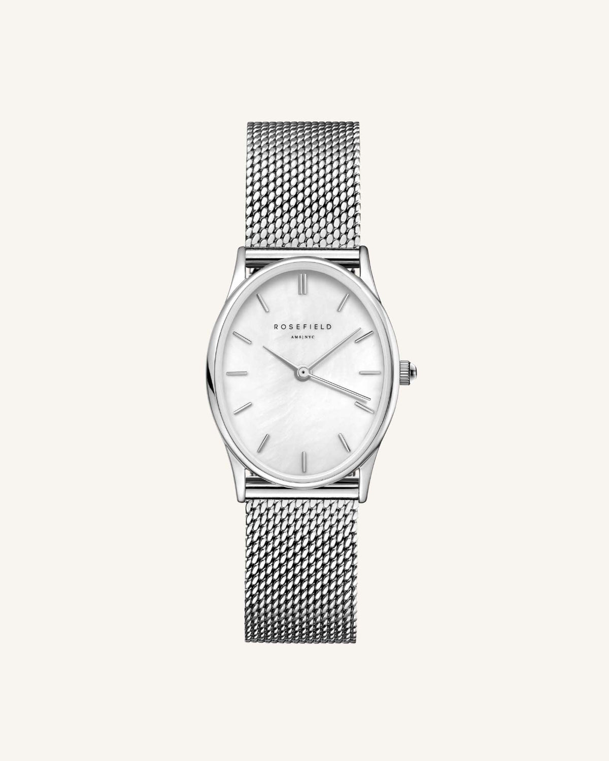 The Oval Pearl Silver Mesh leftcolumn