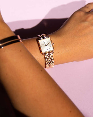 The Boxy XS White Rose gold leftcolumn