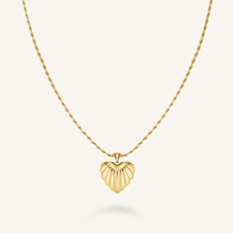 Ridged Heart Necklace leftcolumn