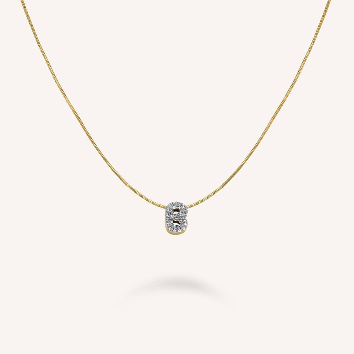 Crystal Letter B Necklace leftcolumn