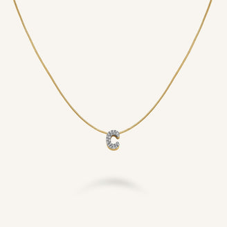 Crystal Letter C Necklace leftcolumn