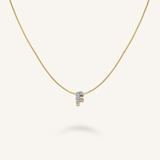 Crystal Letter F Necklace leftcolumn