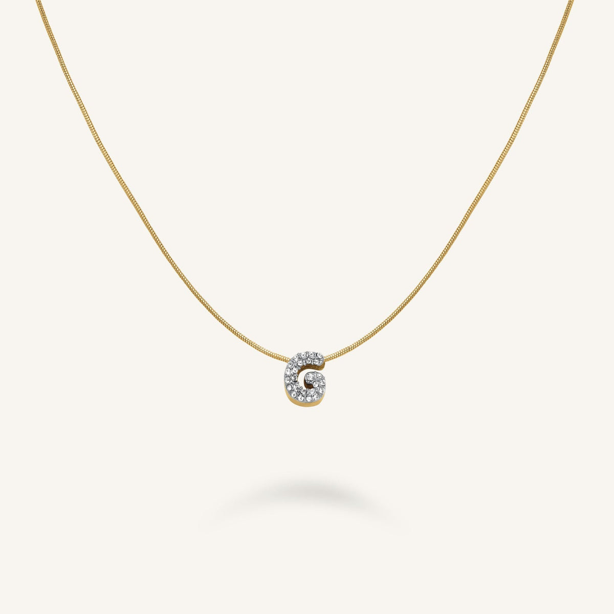 Crystal Letter G Necklace leftcolumn