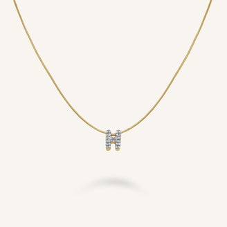 Crystal Letter H Necklace leftcolumn