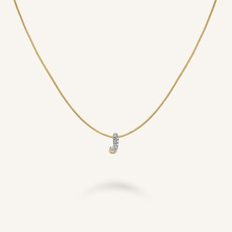 Crystal Letter J Necklace leftcolumn