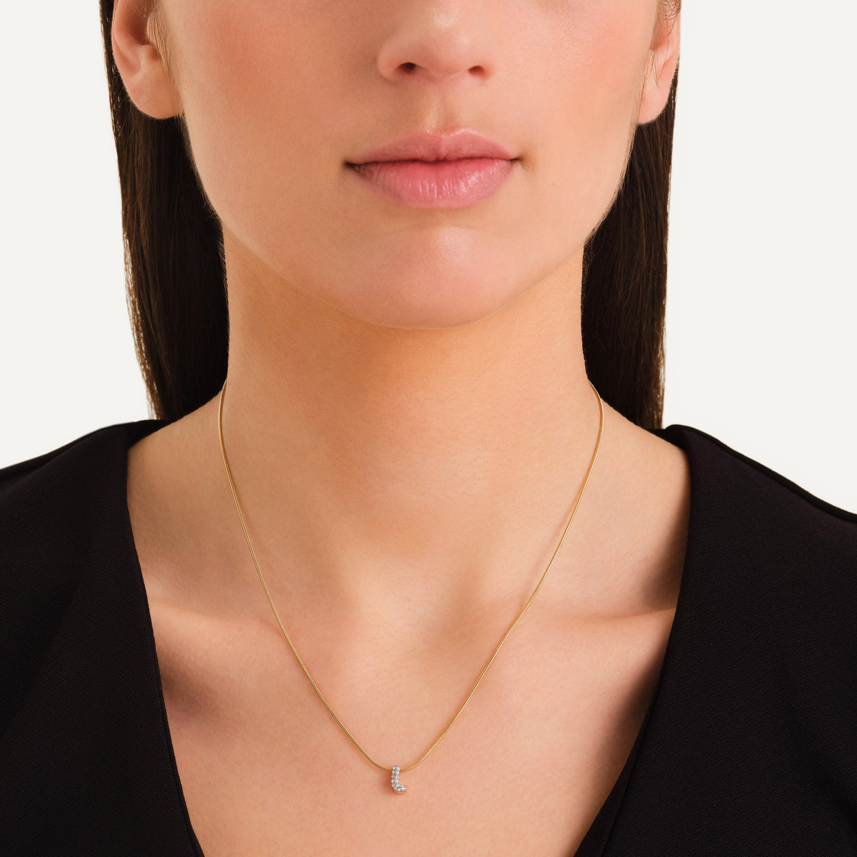 Crystal Letter L Necklace leftcolumn