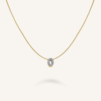 Crystal Letter O Necklace leftcolumn