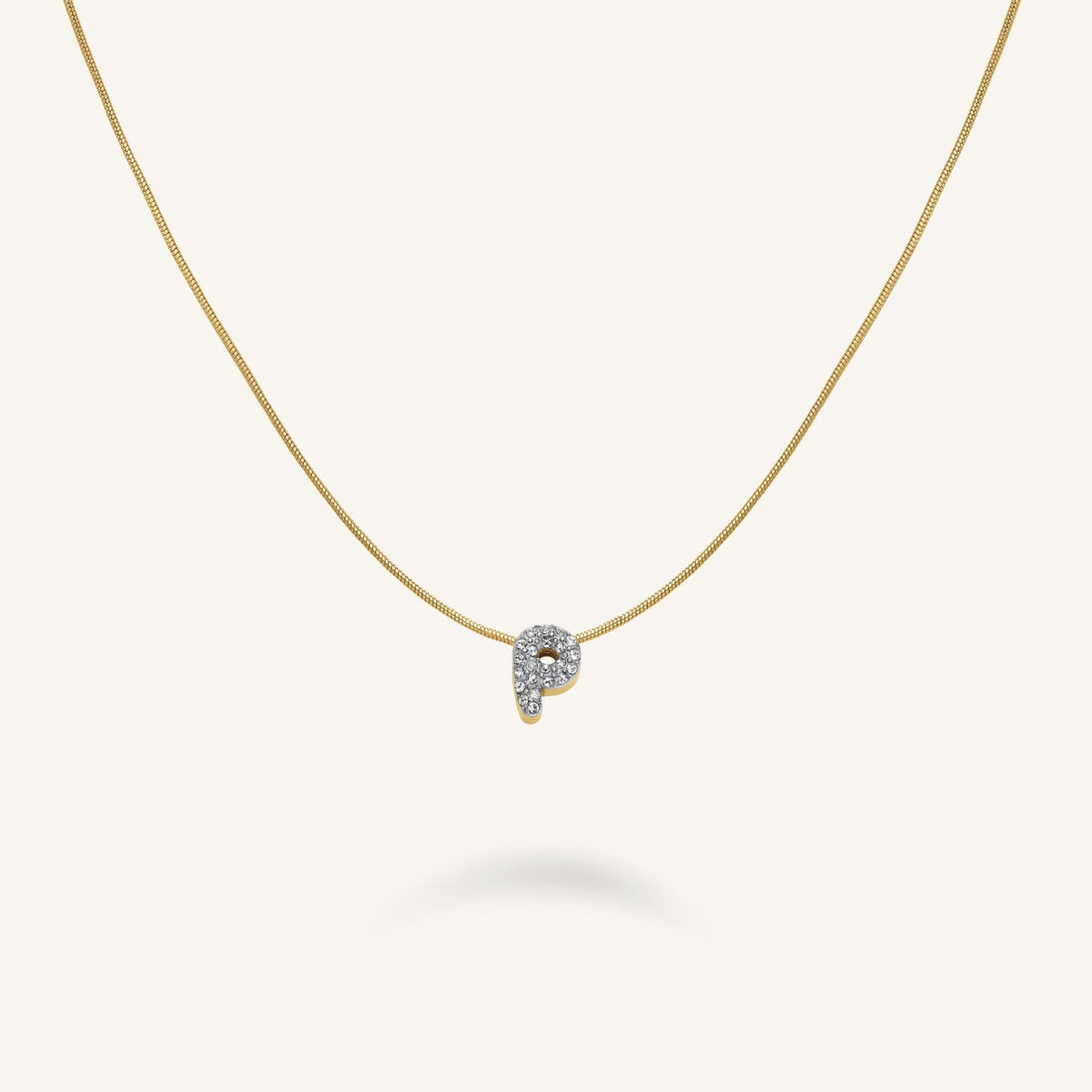 Crystal Letter P Necklace leftcolumn