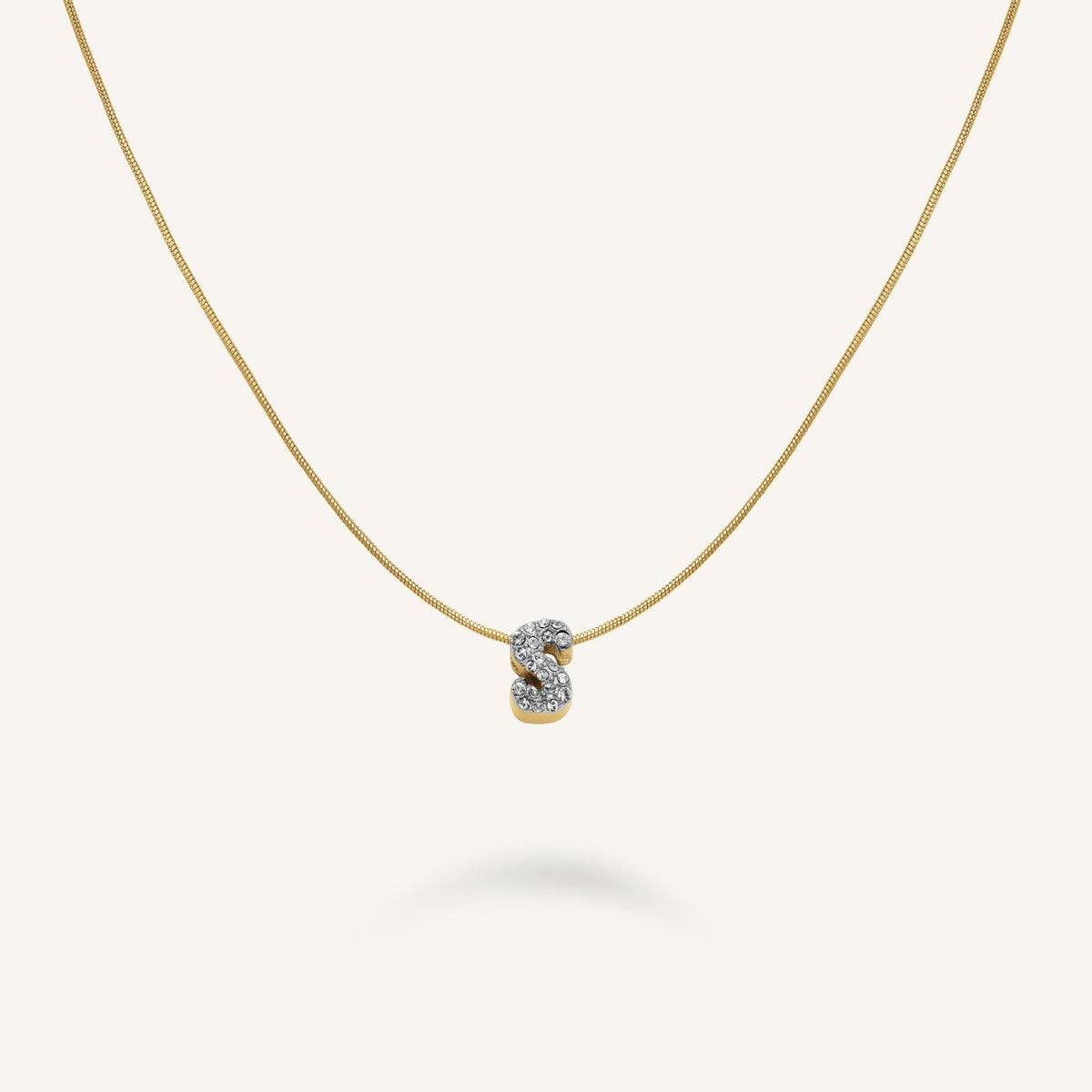 Crystal Letter S Necklace leftcolumn