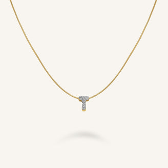 Crystal Letter T Necklace leftcolumn