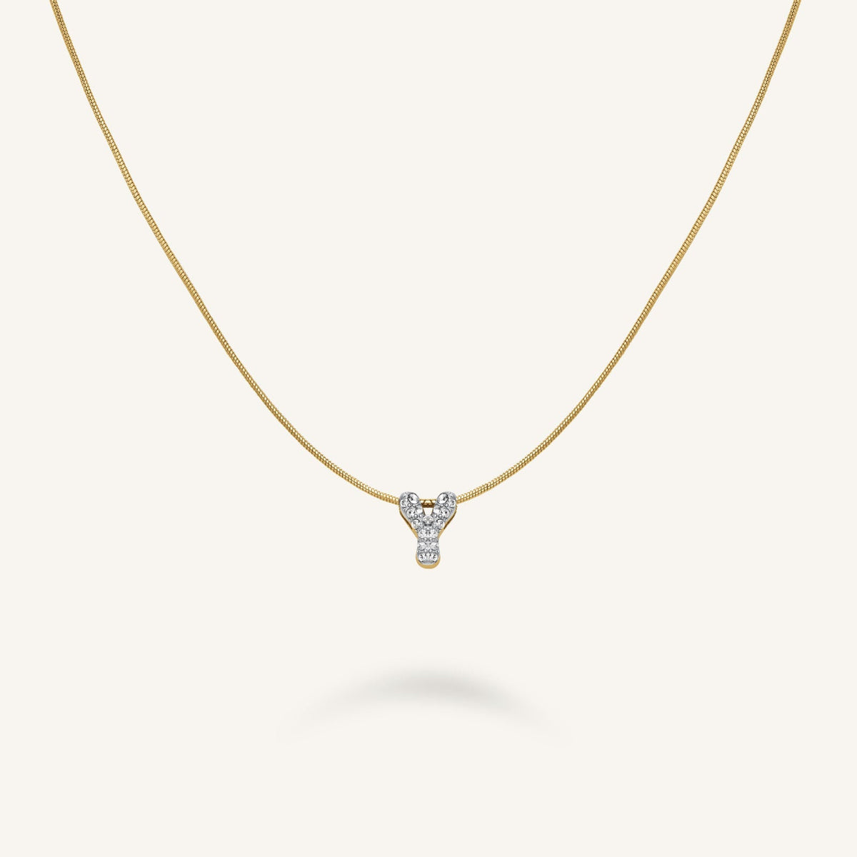 Crystal Letter Y Necklace leftcolumn