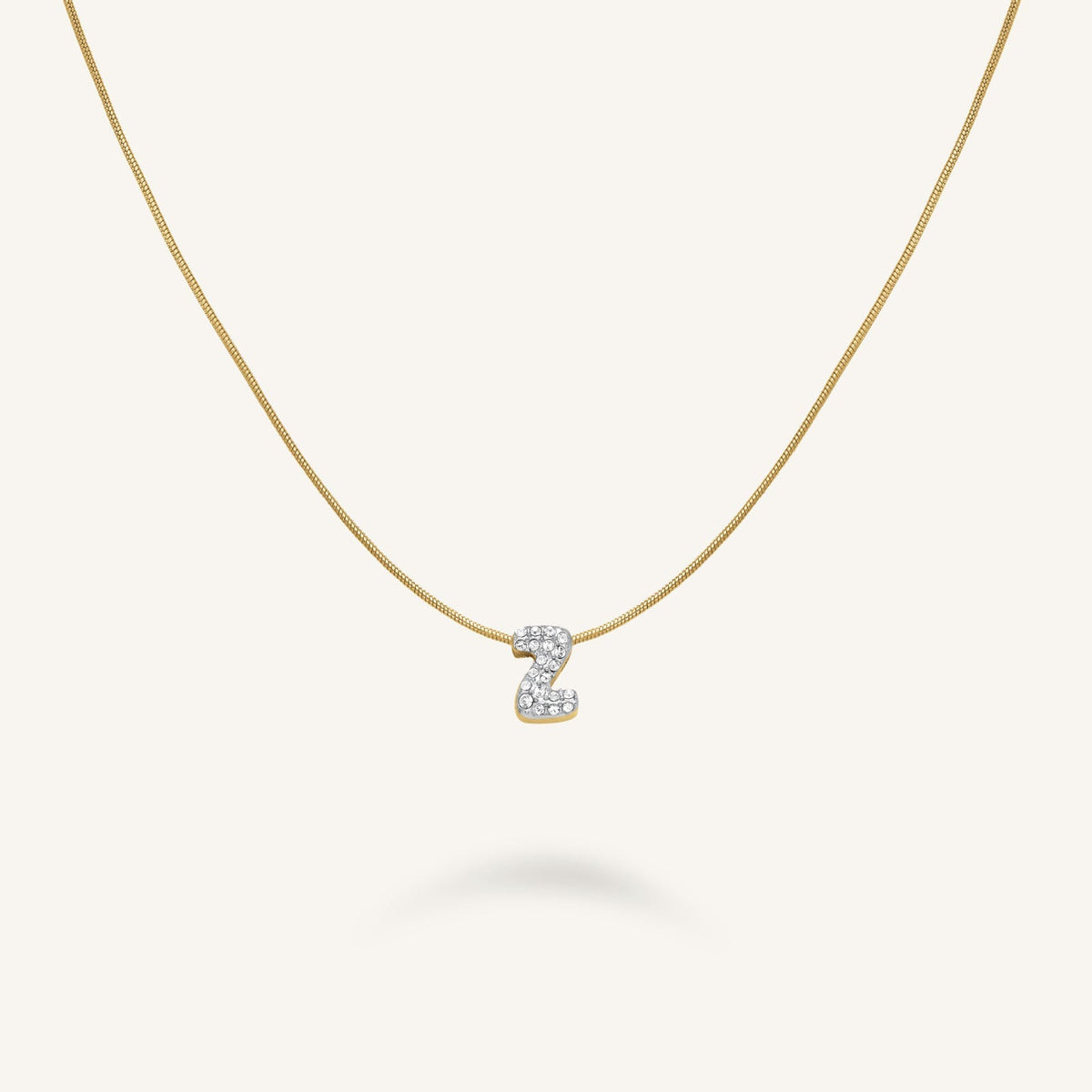 Crystal Letter Z Necklace leftcolumn