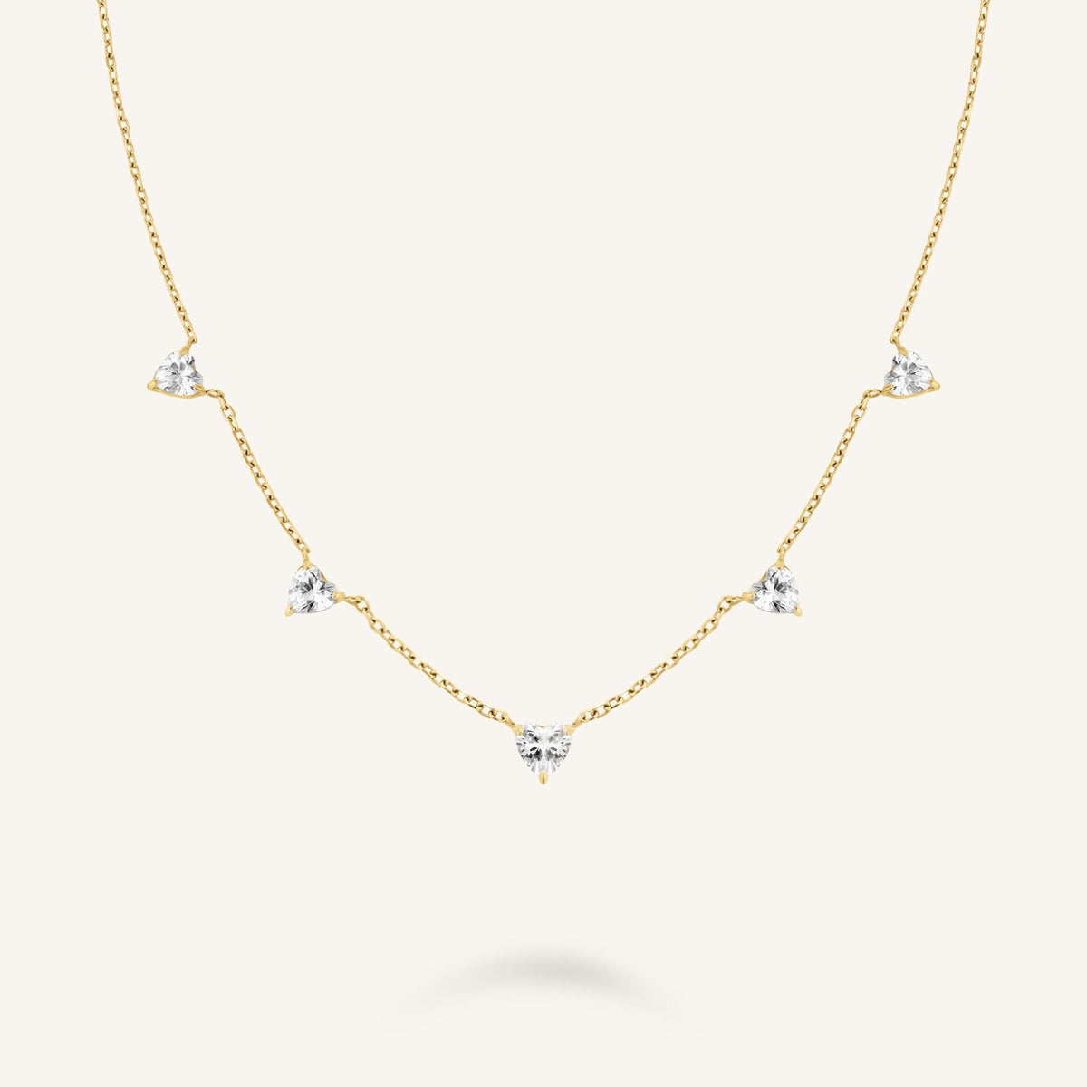 Row Hearts Necklace JNRHG-J1005,leftcolumn,