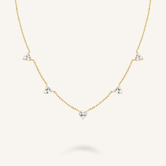 Row Hearts Necklace JNRHG-J1005,leftcolumn,