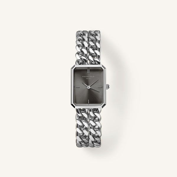 SILVER-ROSE / TWO-NIGHT  デモテープ Octagon XS Double Chain Studio Gray Silver | Rosefield Official